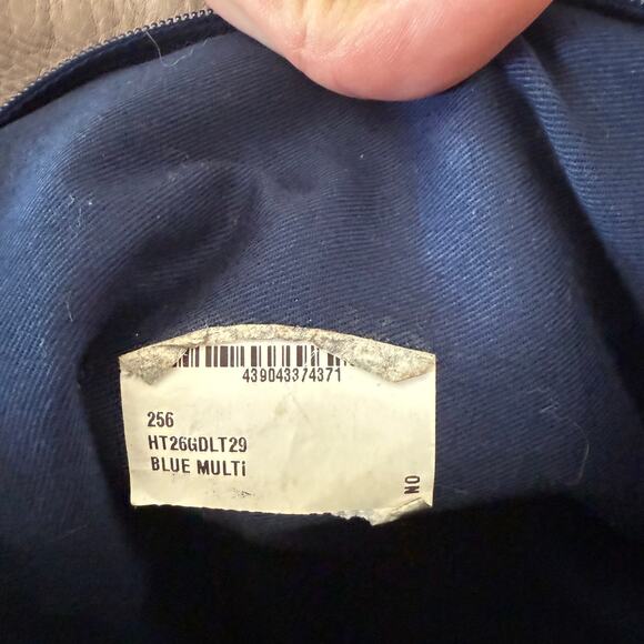 Rebecca Minkoff Embroidered Beaded Leather Tote Bag Gray Blue Green Purple Ivory - Picture 9 of 12